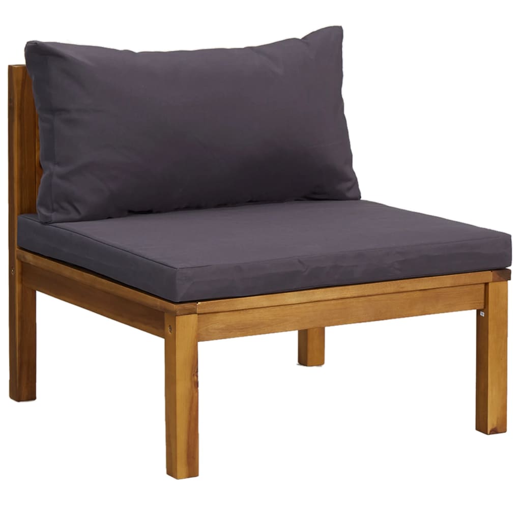 Salon bas de jardin en Bois Gris 5 personnes - 4