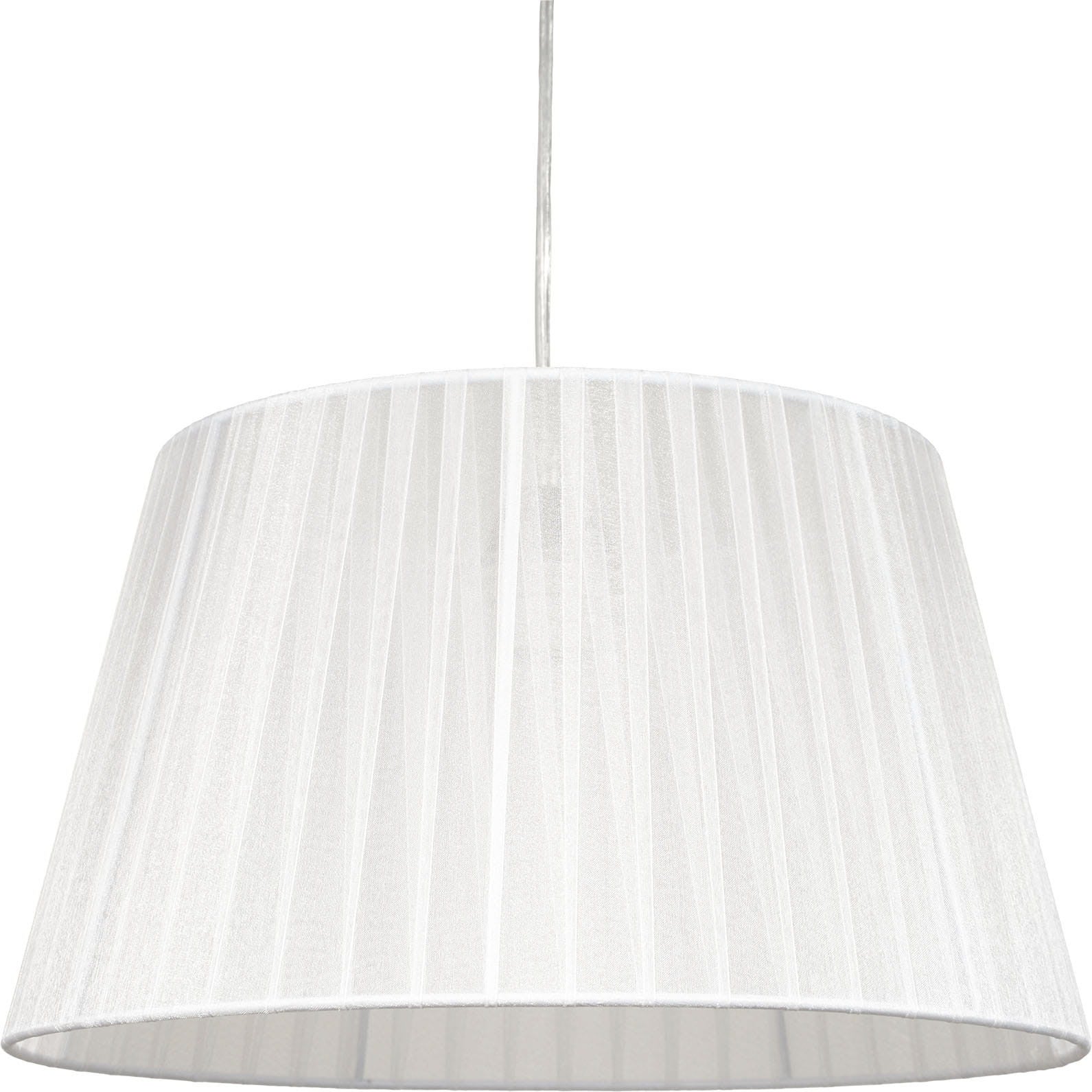 Lampa sufitowa Tiziano srebrno-biała 1xE27x60W wym: 105 x 37 x 37 cm tkanina Candellux