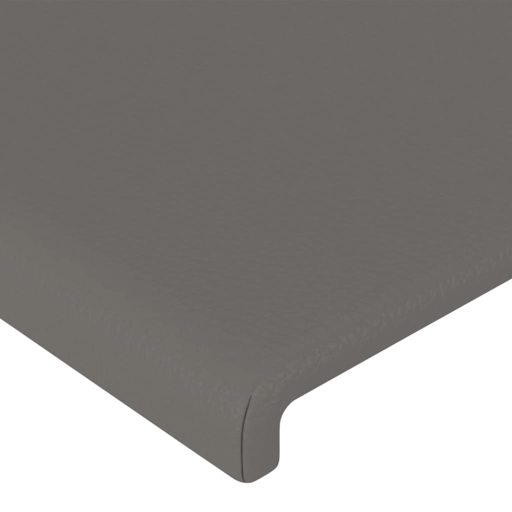 Maison Exclusive - Tête de lit à LED Gris 200x5x118/128 cm Similicuir - 5