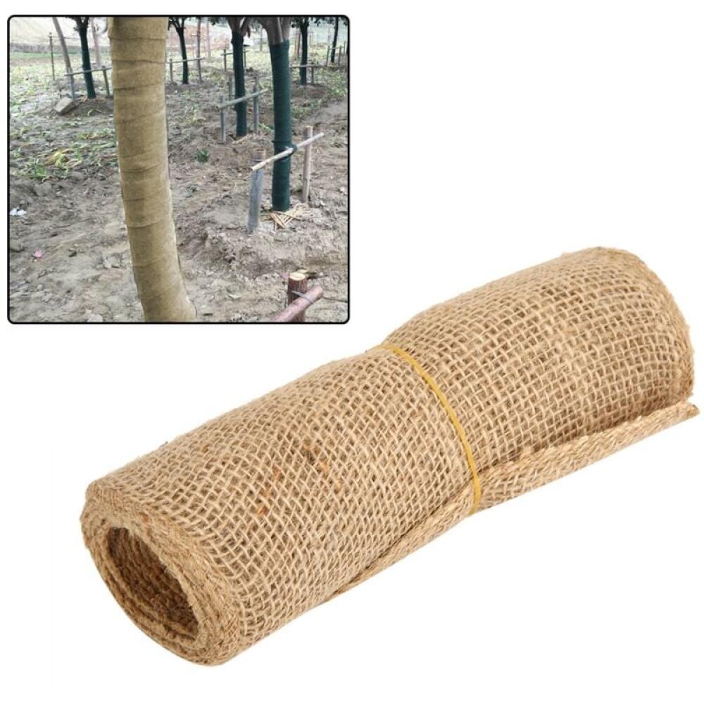 Lot De 4 Rouleaux Toile De Jute Naturelle - Protection Hiver Arbres 20x300 Cm, Respirant Et Facile à Poser