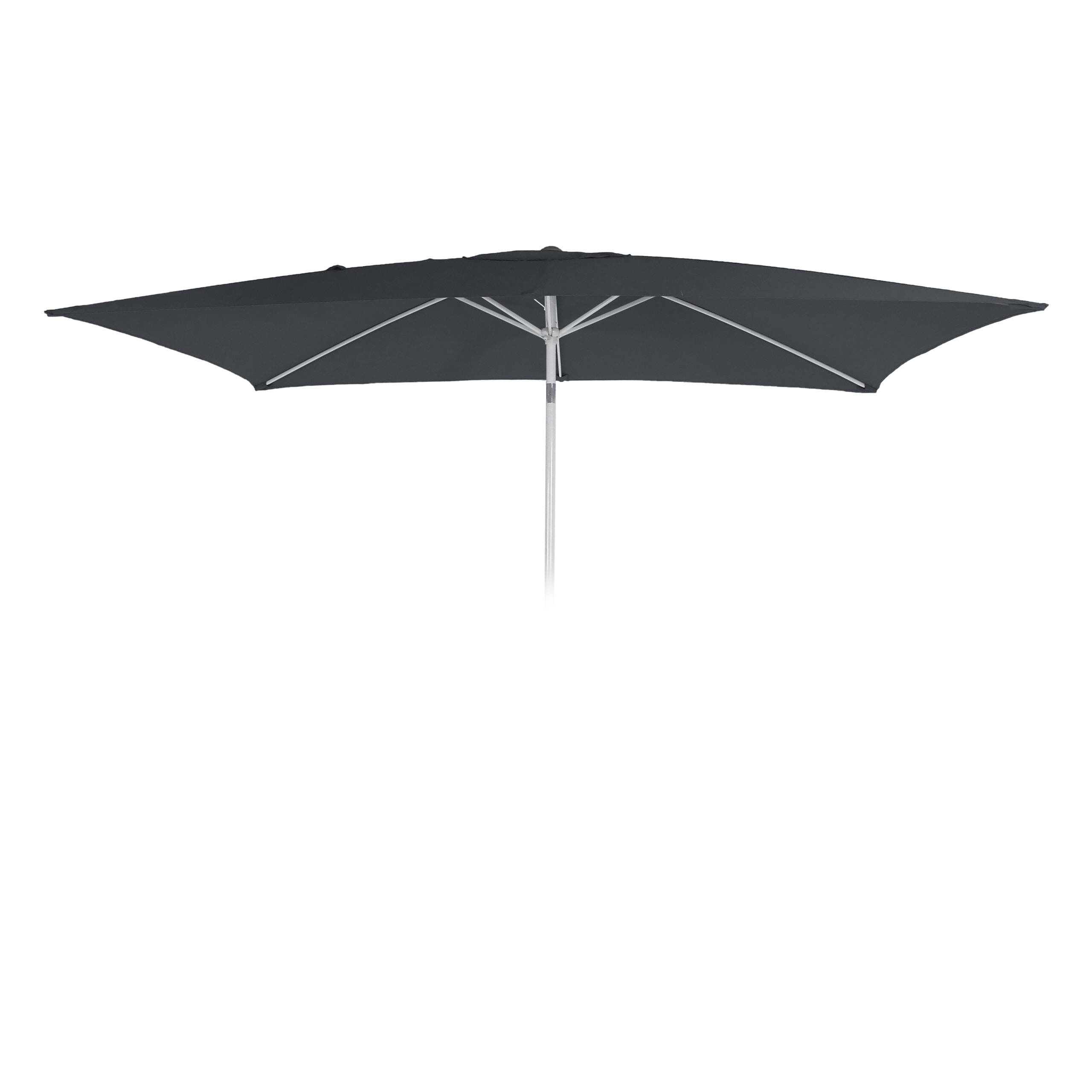 Pokrowiec wymienny na parasol N23, pokrowiec wymienny na parasol, 2x3m prostokątny materiał/tkanina 4,5kg UV 50+ ~ antracyt