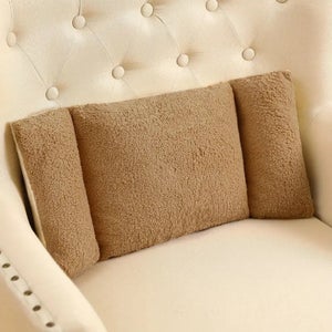 Cuscino In Velluto Nero Per Schiena 120x24x50 Cm – Con Tasca Laterale, Fodera Rimovibile E Supporto Ergonomico