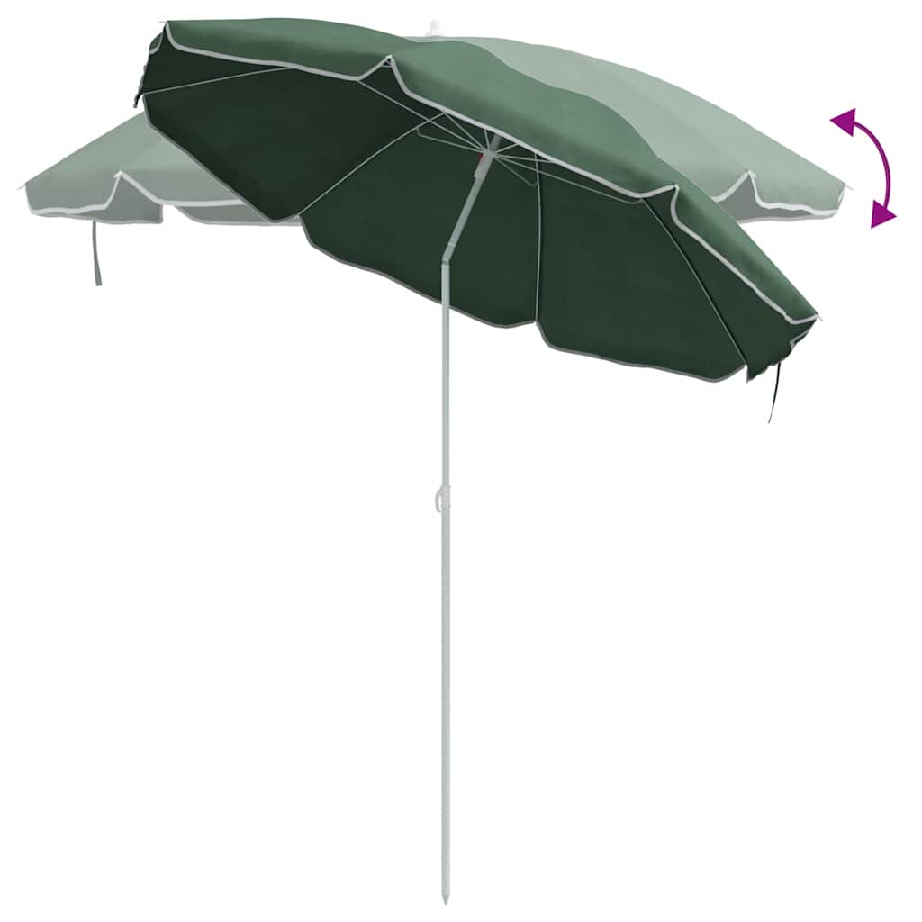 Parasol en polyester 170T vert pour la terrasse - 7