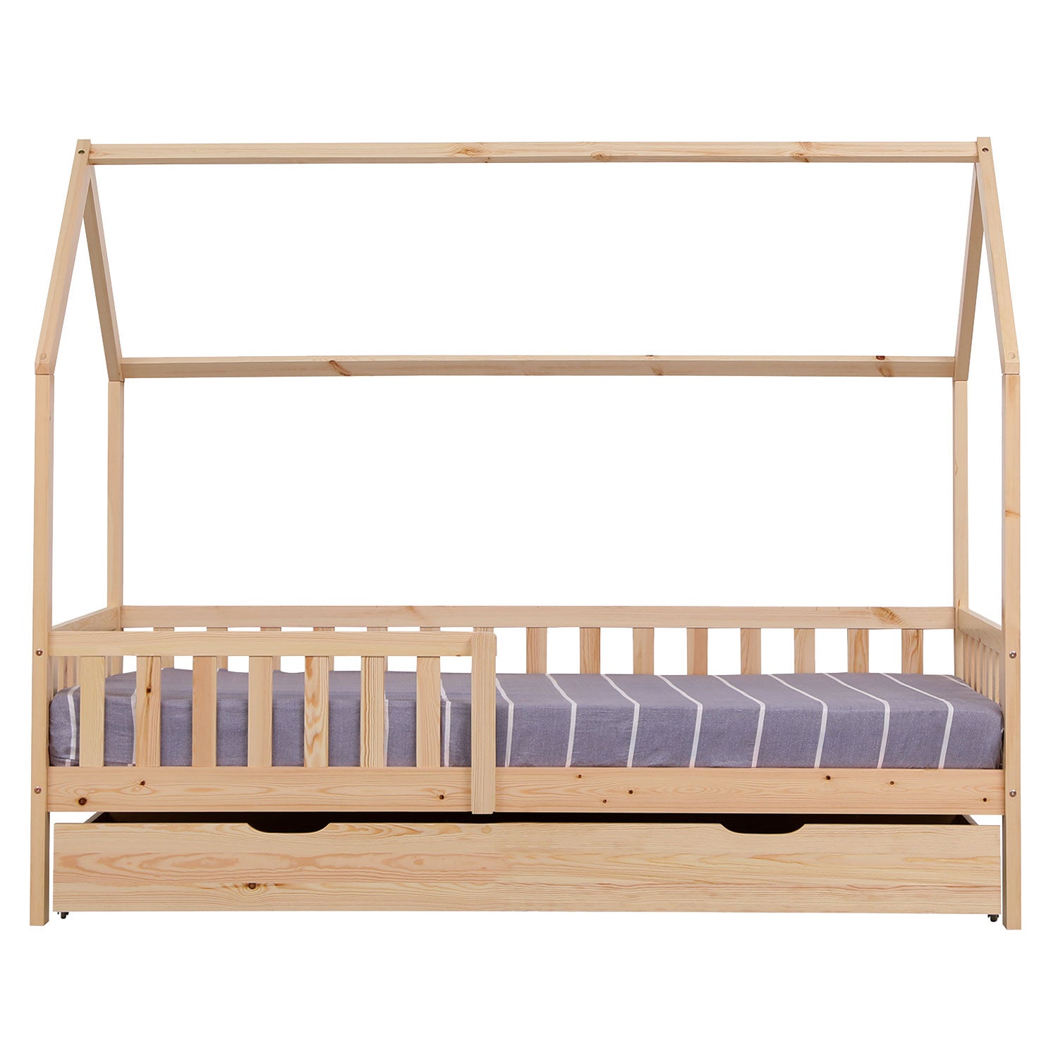 Lit cabane gigogne pour enfant en bois 2 places MARCEAU - 6