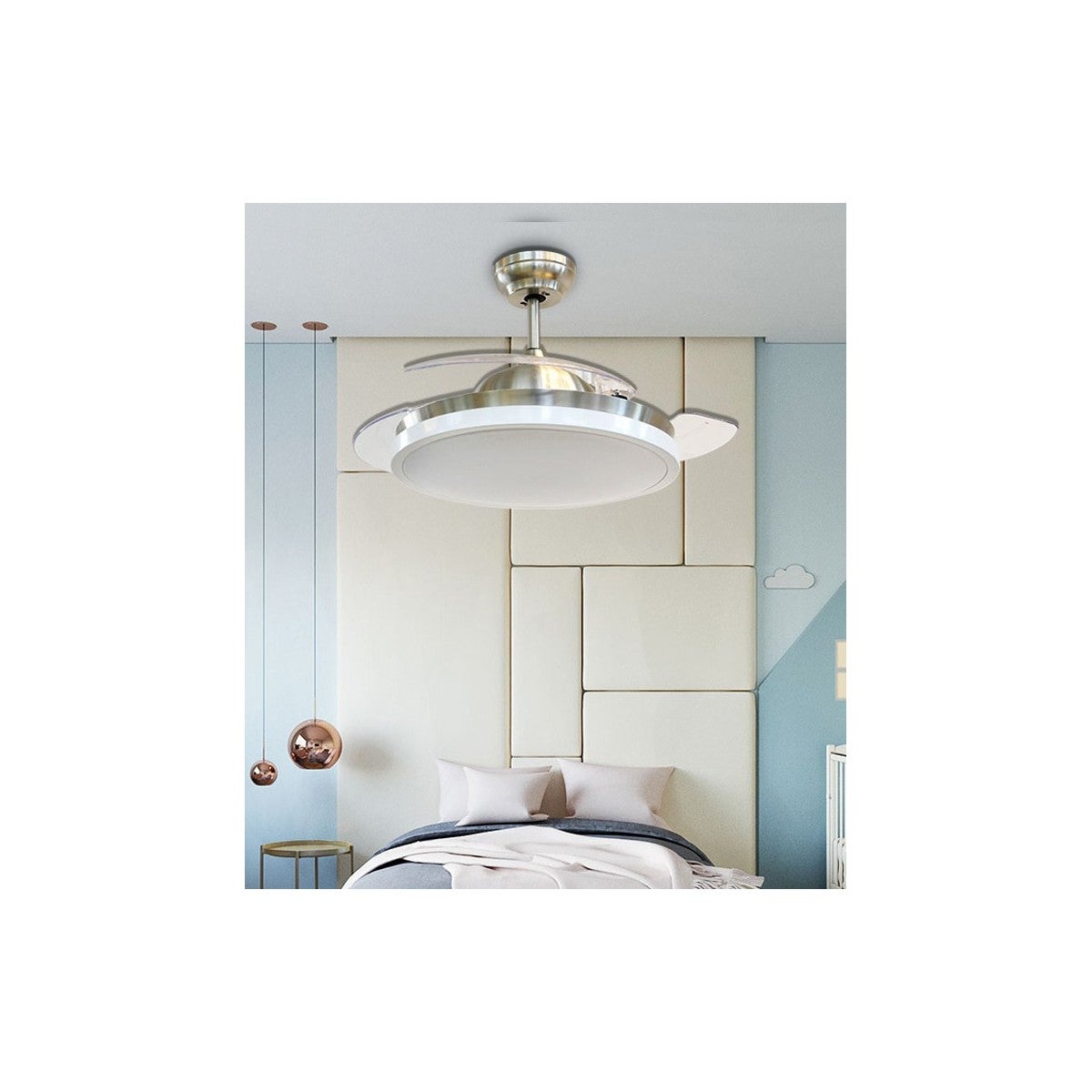 Plafoniera camera da letto soggiorno dimmerabile intelligente moderno ventilator