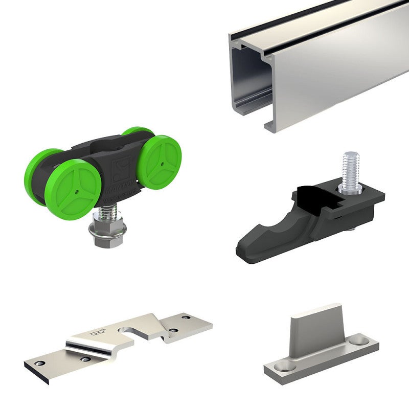 Système Coulissant SLID'UP 1000 Pour Porte - Rail Aluminium 1,95m 40kg Max