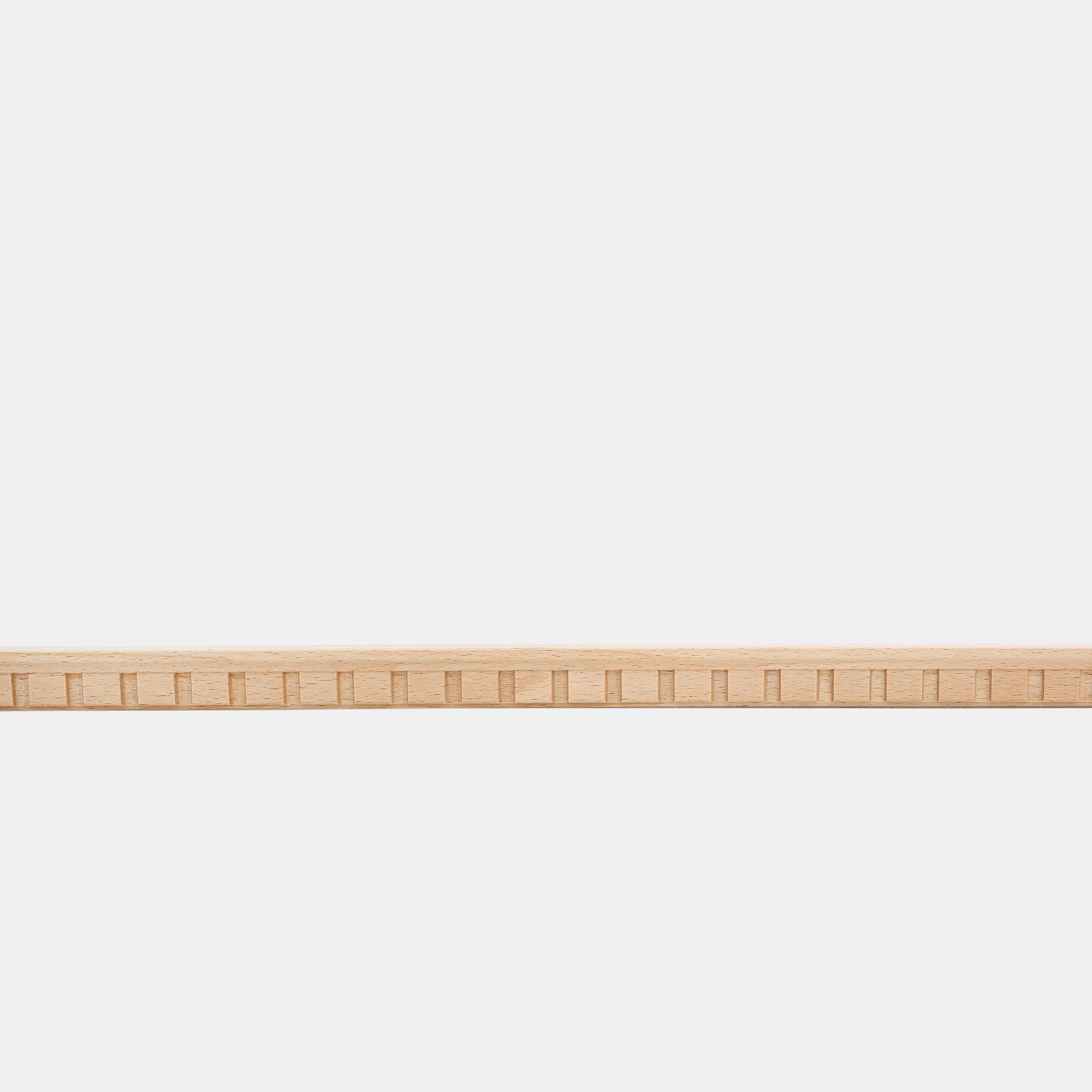 Moulure murale décorative en bois CRENEAU - 1 x 2,4 x 100 cm - Brut sans peinture - Cimaise - Plinthe - Baguette d'ornement - 4