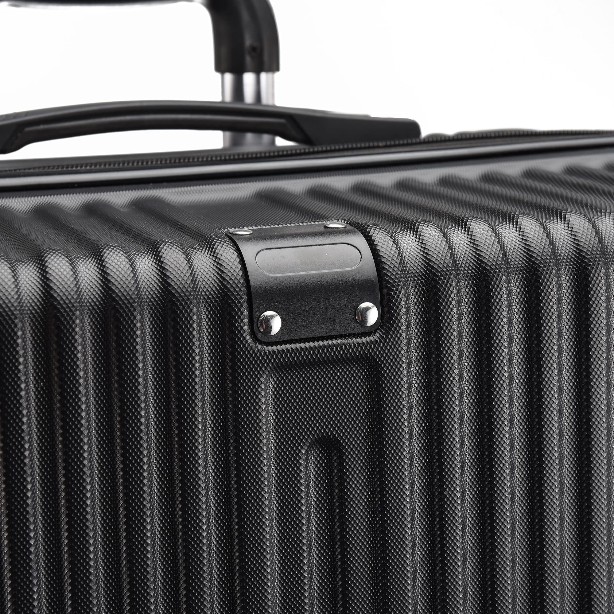Ensemble de 3 valises extensibles classiques noires - Roues doubles pour plus de stabilité et de sécurité avec serrure TSA (20