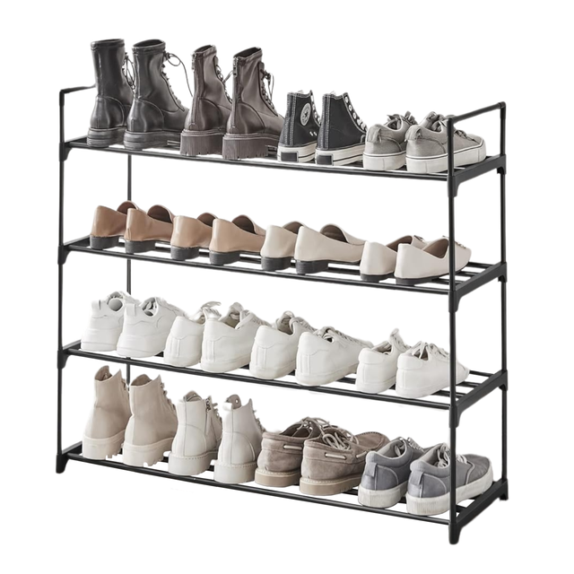 10 Cintres à Chaussures En Acier Inoxydable - Double Crochet, Gain De Place, Pour Séchage Et Rangement