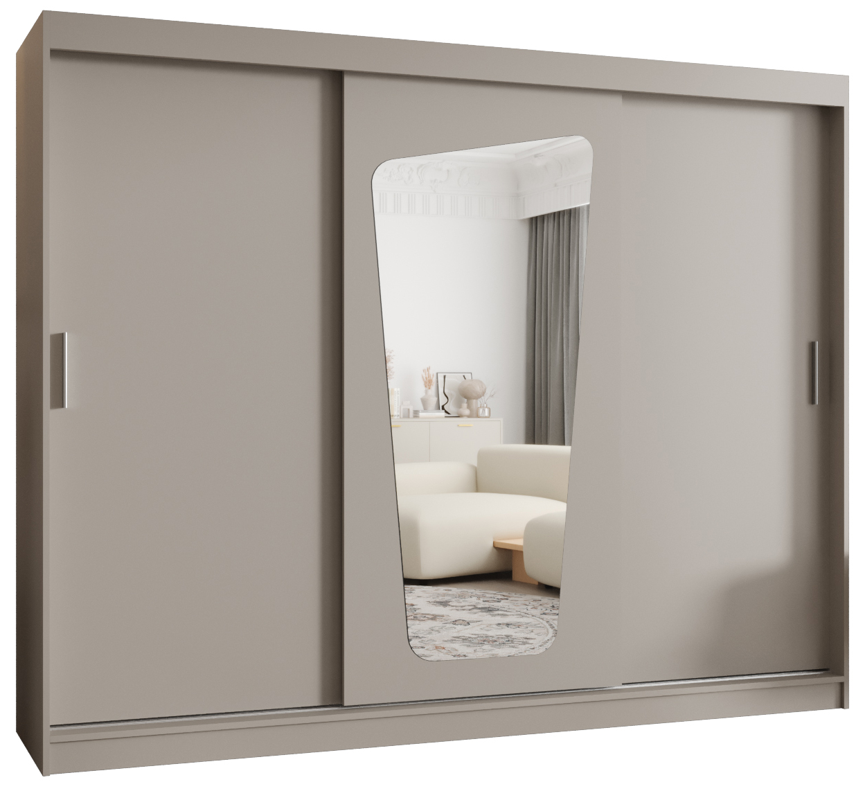 Szafa przesuwna garderoba MOKA 250 x 62 x 200 cm Kaszmir - Abiks Meble