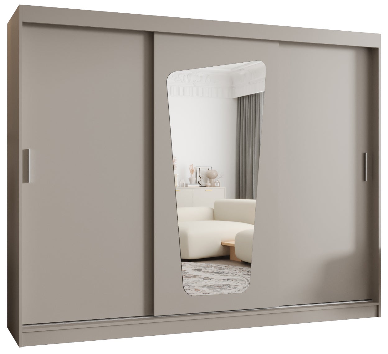 Szafa przesuwna garderoba MOKA 250 x 62 x 200 cm Kaszmir