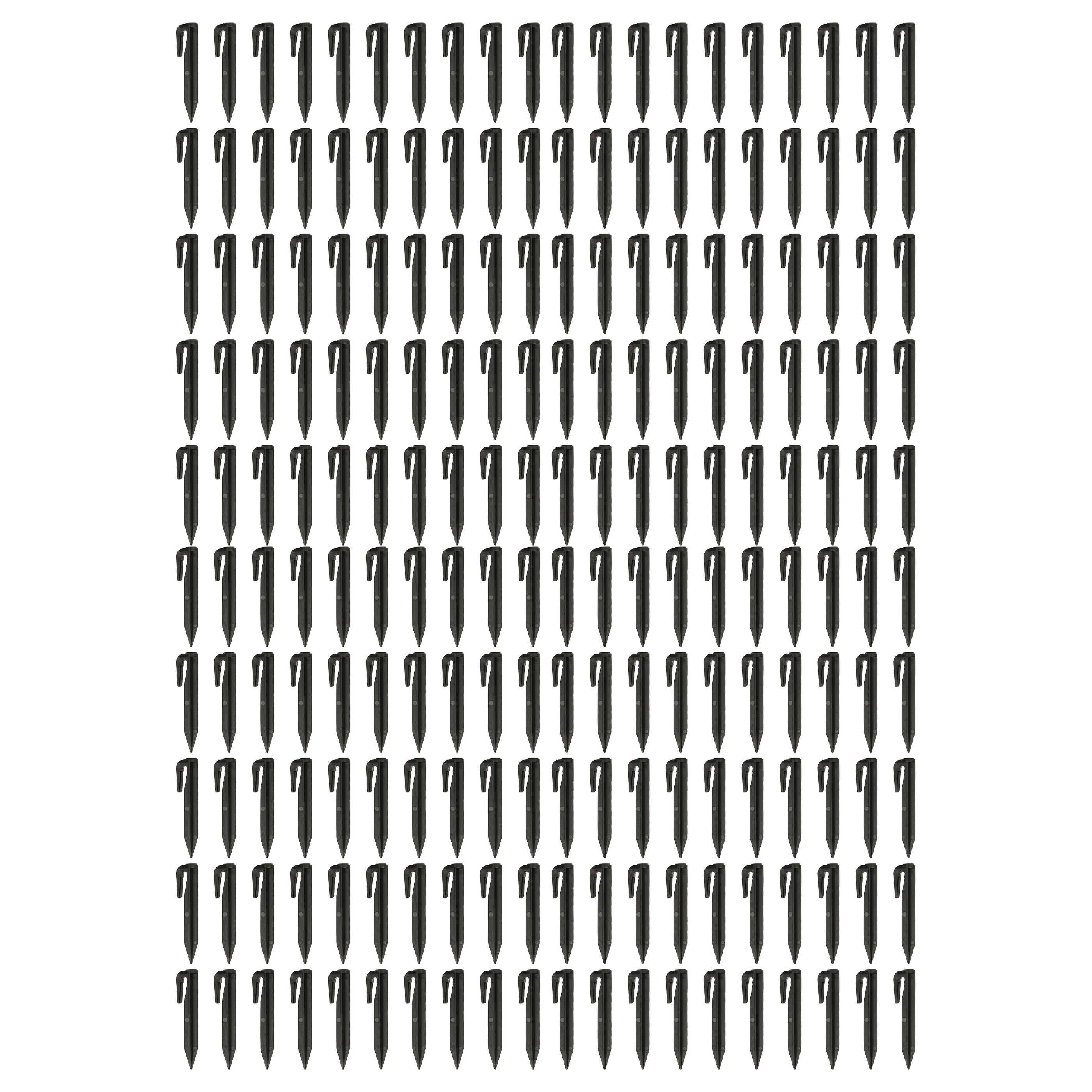 Lot De 200 Piquets Pour Câble Robot Tondeuse - Plastique Vert/noir 8.5 Cm, Compatible Husqvarna, Gardena, Bosch