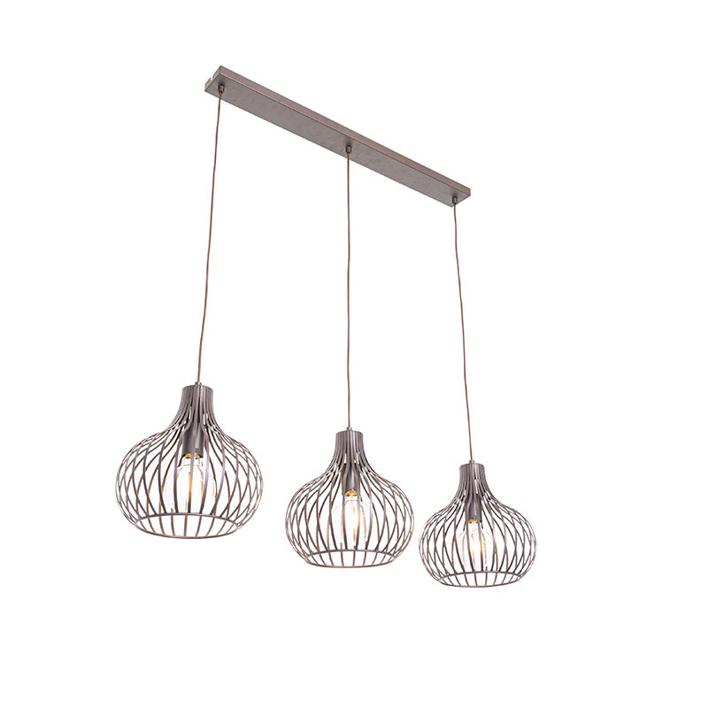 Suspension Saffira - 3 Lumière - L 1030 Mm - Marron - Moderne ...