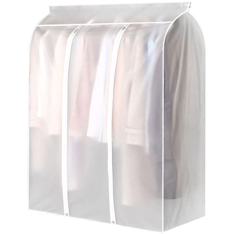 Wiszący organizer na ubrania do garderoby, wisząca torba, pokrowiec ochronny na ubrania o dużej pojemności, półprzezroczysty, 1 szt., 50 * 100 * 90 cm