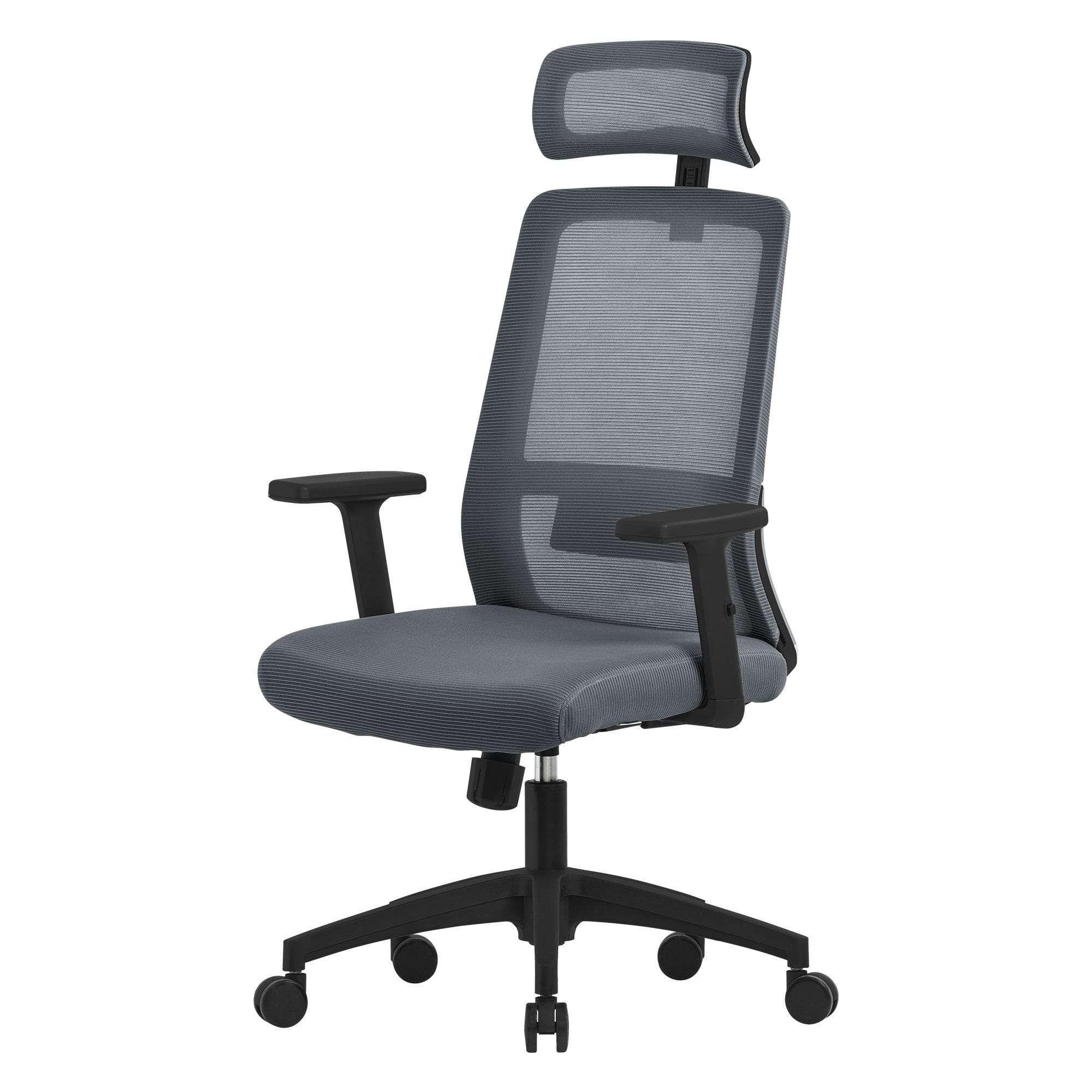 Sedia Da Scrivania Girevole In Rete Senza Braccioli - Regolabile In Altezza 84-96cm, Supporto Lombare, Per Ufficio E Casa, Nero