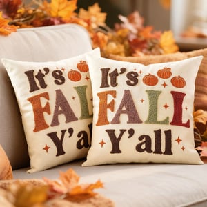 Gohdiwh Set di 2 federe per cuscini autunnali, 45 x 45 cm, con foglie di zucca arancione, decorazione autunnale, per autunno, raccolto, Ringraziamento, per esterni, in lino, per divano e casa