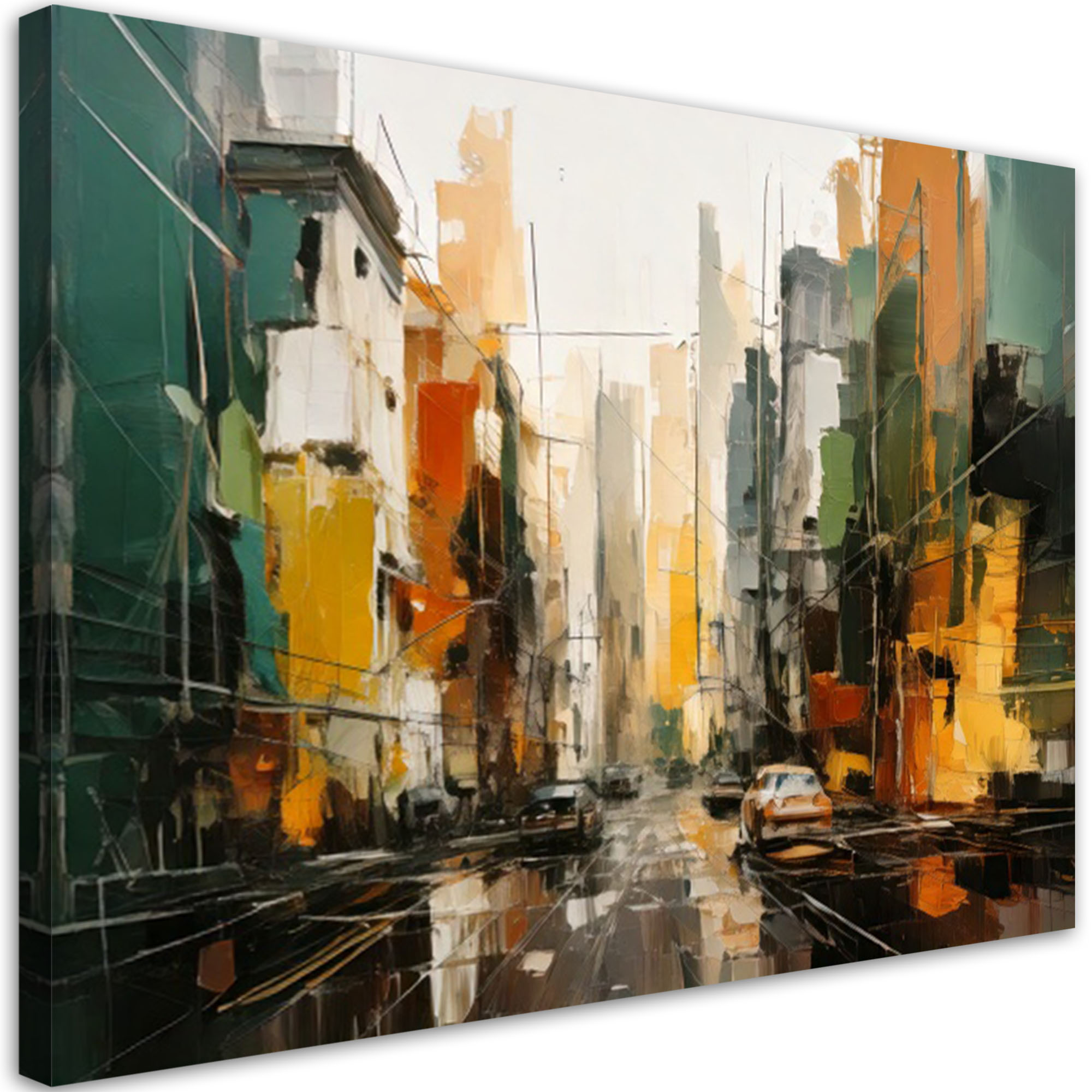 Obraz do salonu nowoczesne miasto abstrakcja kolorowa 60x40