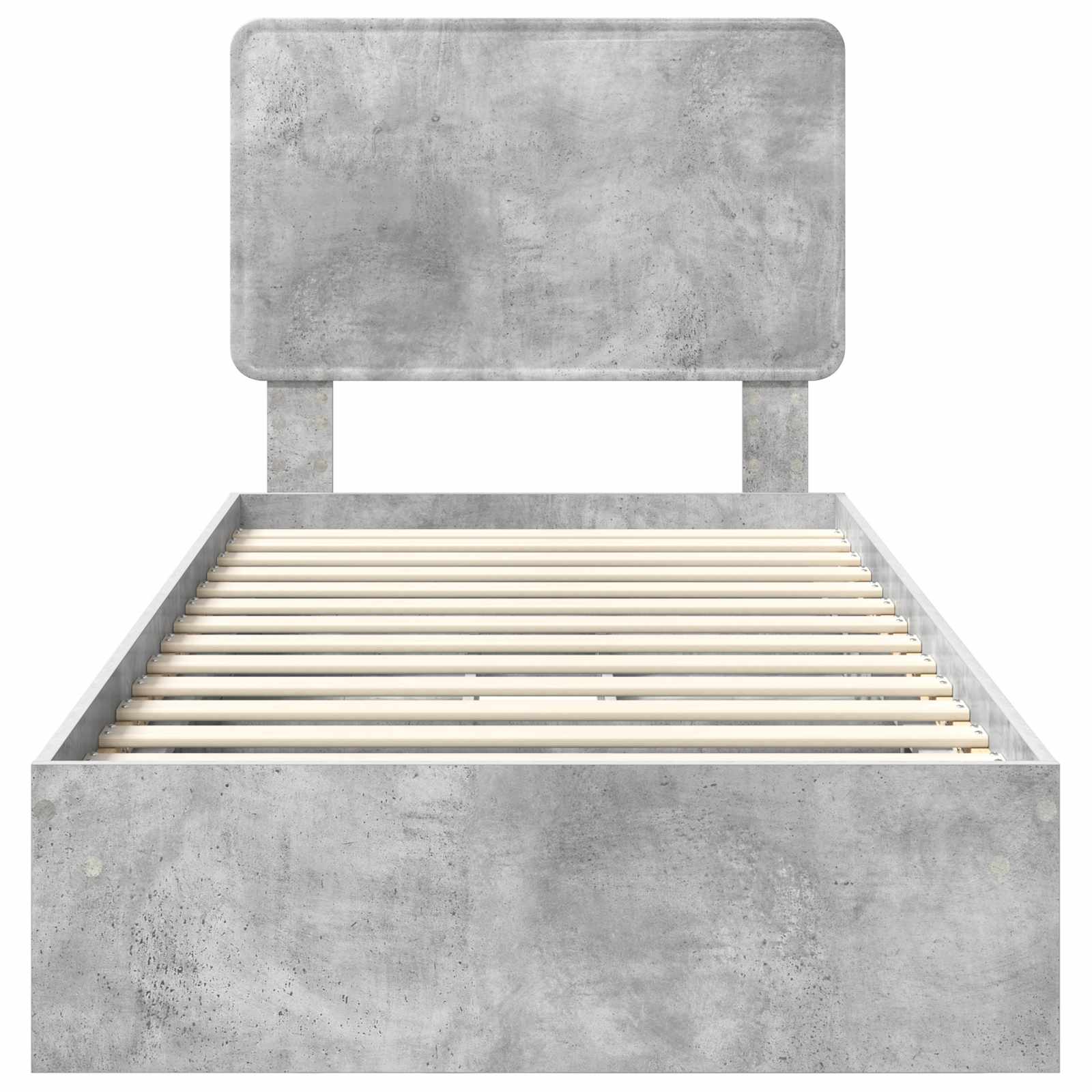Lit de rangement Gris béton 90 x 190 cm panneau de bois - 8