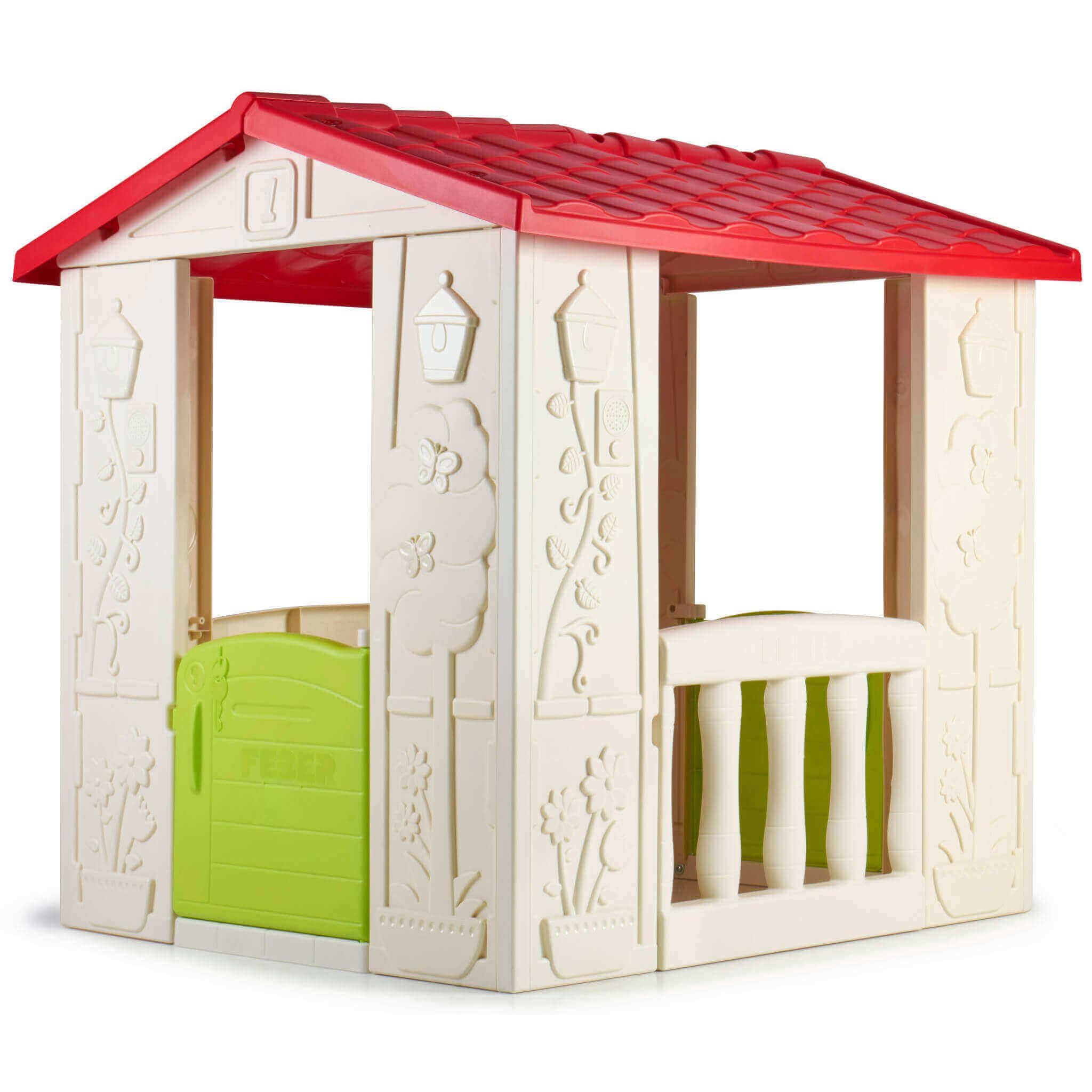 Casetta in legno per bambini con scivolo - parco giochi da giardino