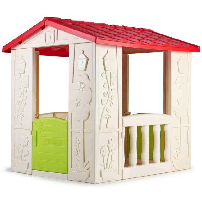 Casetta in legno per bambini con scivolo - parco giochi da giardino Casetta in legno per bambini con scivolo - parco giochi da giardino