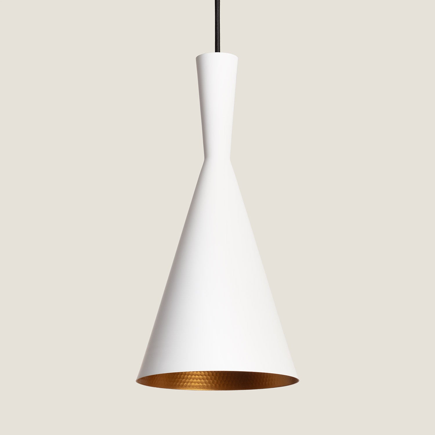 Lustre Suspension Métal Lennon | Conique Vintage Design Années 60 | Compatible Ampoule LED E27 | Aluminium Durable | Réglable en Hauteur, - 3