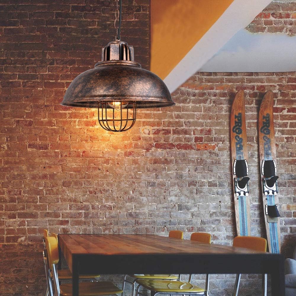 Ancienne Suspension/abat-jour Cuivre Design Industriel - Style Loft Usine Métal