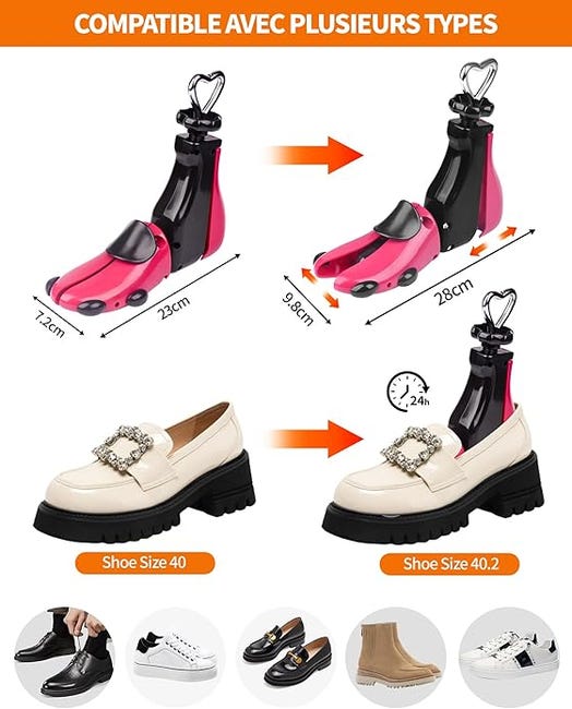 écarteur Chaussure Réglable Embauchoirs Chaussures SOSALUK Réglables - Pour Pieds Larges 37-42 | Avec Chausse-Pied Et Sac Écarteur Universel 37-42 écarteur Chaussure Réglable Embauchoirs Chaussures SOSALUK Réglables - Pour Pieds Larges 37-42 | Avec Chausse-Pied Et Sac Écarteur Universel 37-42