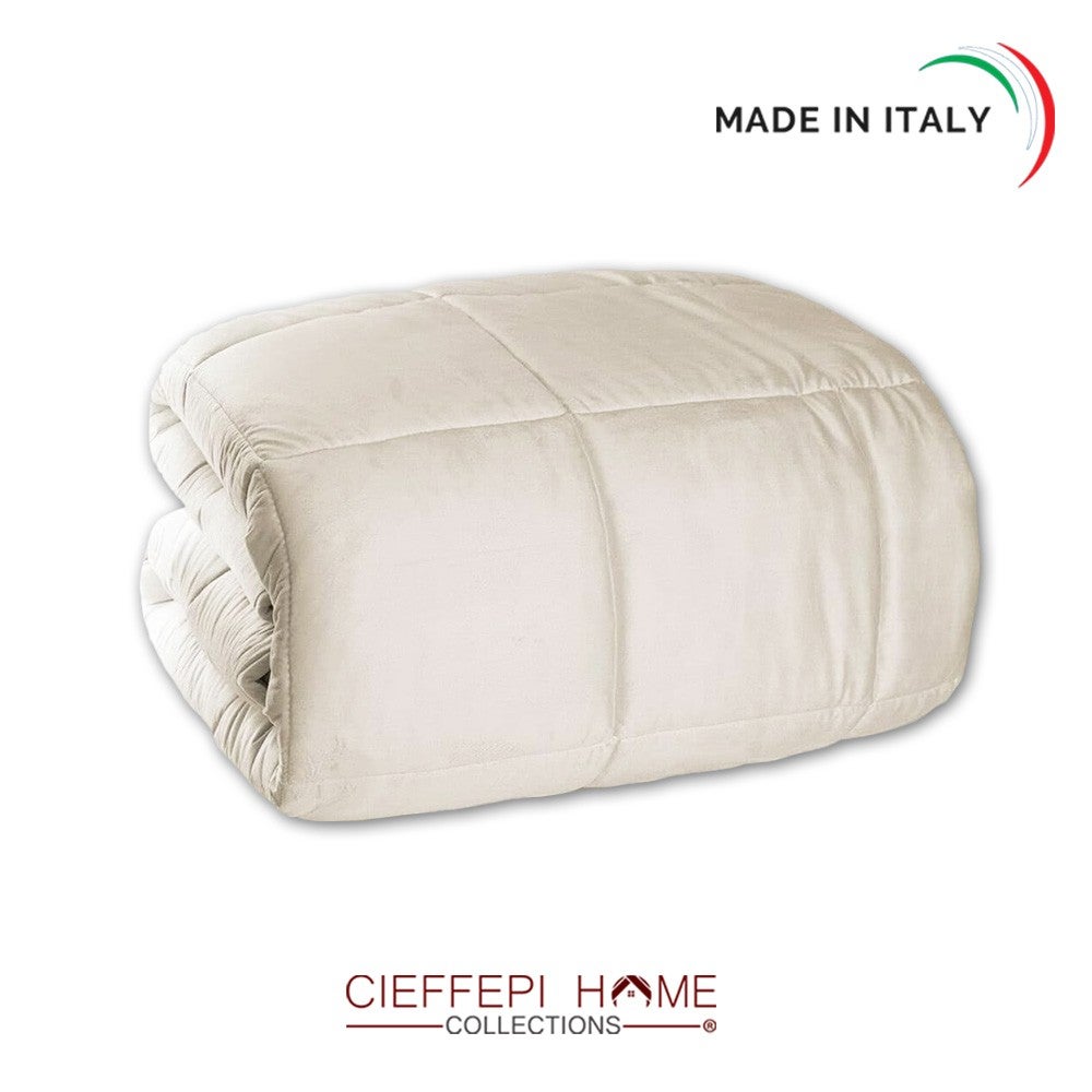 VELVET Trapunta Piumone Matrimoniale o Singolo - Panna - 2 piazze, matrimoniale - 2