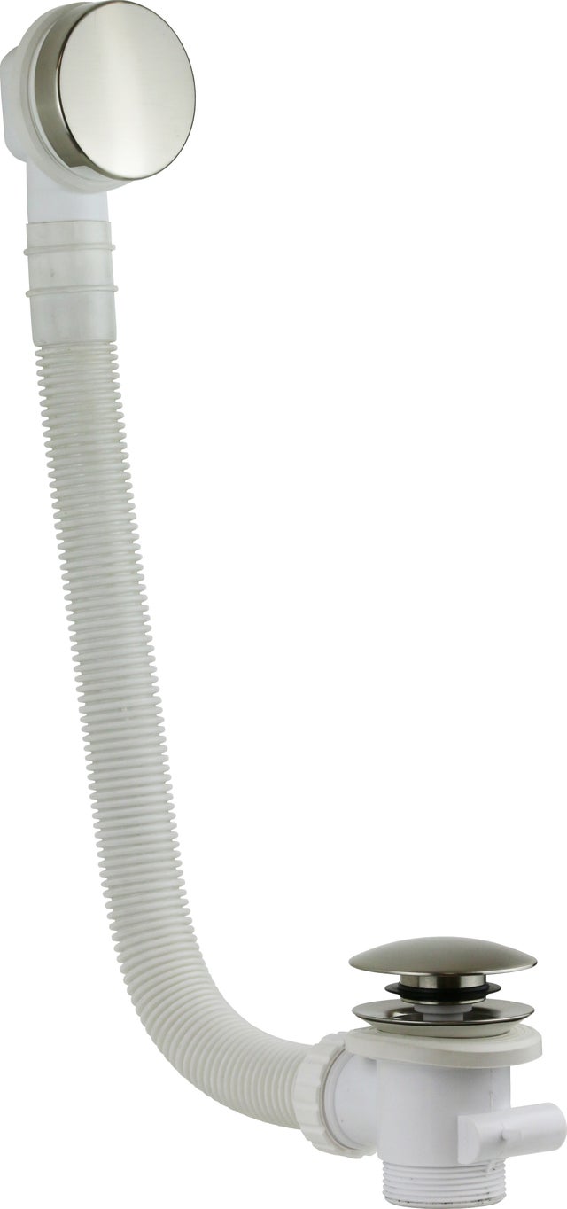 Colonne de vidage universelle en nickel brossé pour baignoires Vicario 1011/120.07 - Nickel satiné