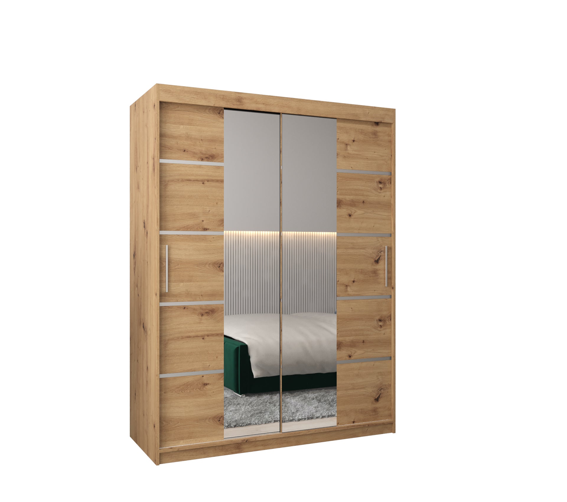 Szafa przesuwna garderoba Verona 4 150 x 62 x 200 cm Artisan - Abiks Meble