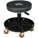 XPOtool Tabouret Mécanicien Roulant – Hauteur Réglable 38-50 Cm, Pivot 360°, 5 Roulettes + Rangement Outils – Charge 130 Kg
