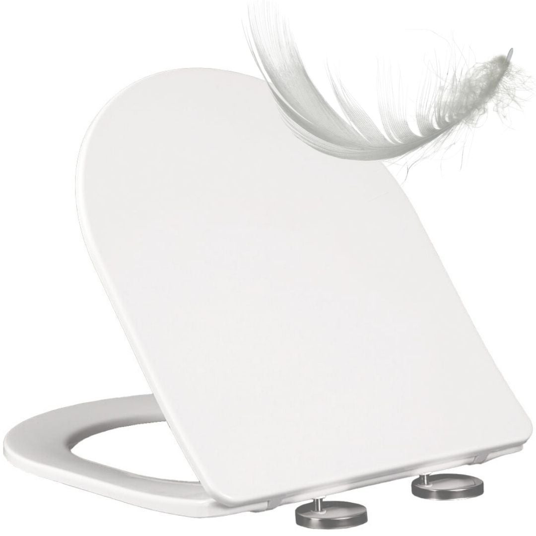 Deska WC wolnoopadająca duroplast Slim biała 365×420 mm – MERSAN do ROCA GAP ROUND CERSANIT CITY OVAL