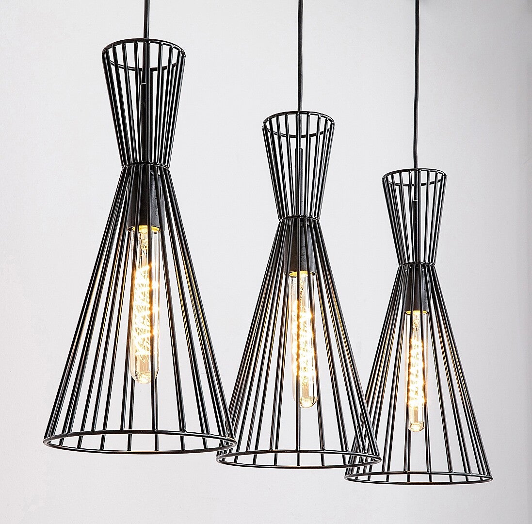 Suspension LEANNE - Noir - 6xE27 - Lucide - 3