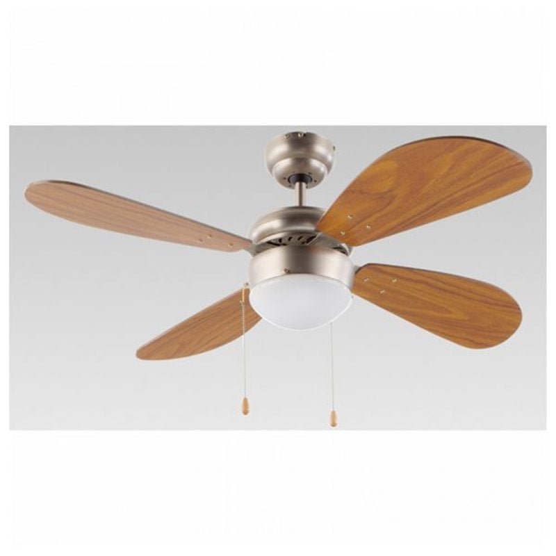 Leroy Merlin Ventilador techo c/luz 4aspas 105cm