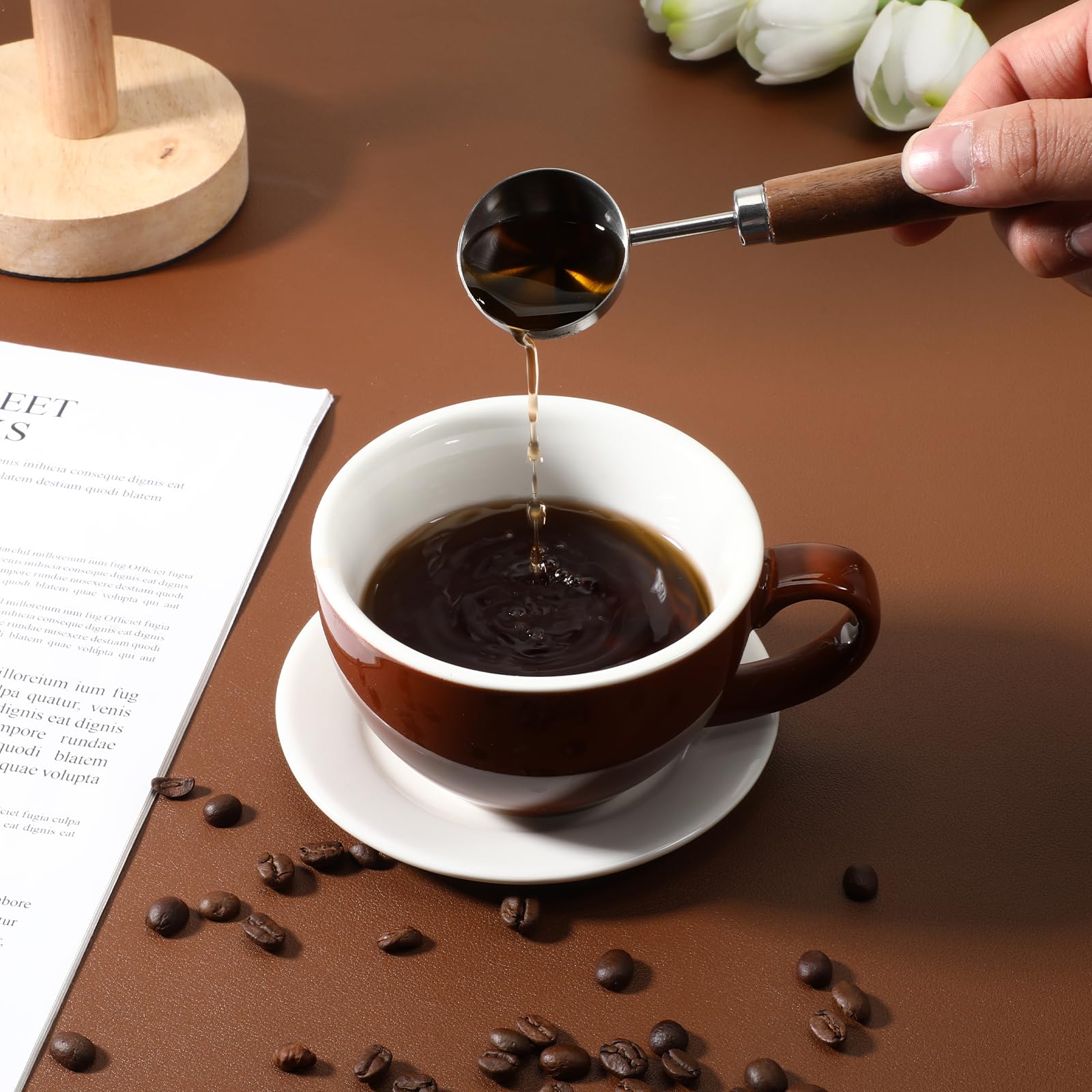 Cucchiaino da caffè in acciaio inossidabile da 15/30 ml con
