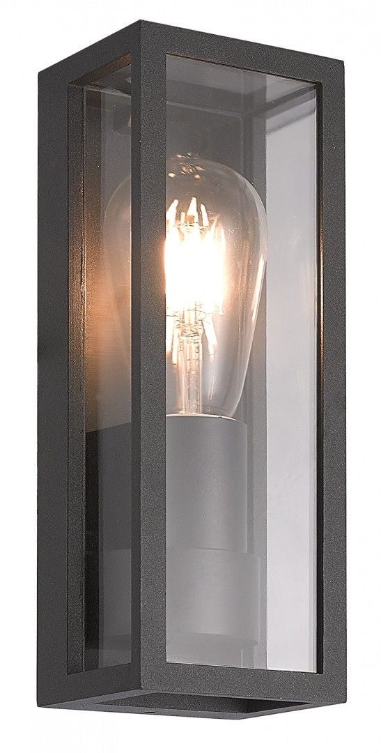 Kinkiet zewnętrzny Porto czarny 1xE27x15W wym: 26,5x9,5x9 cm IP65 SU-MA