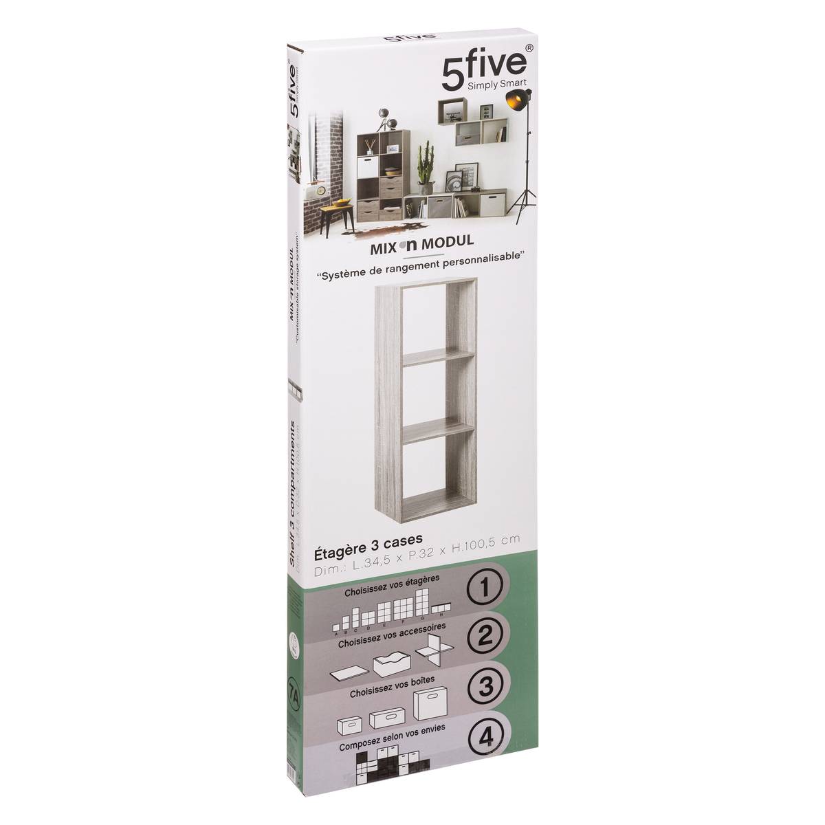 BESTÅ scaffale, con 5 ripiani/effetto rovere con mordente bianco, 60x40x193 cm - Italia