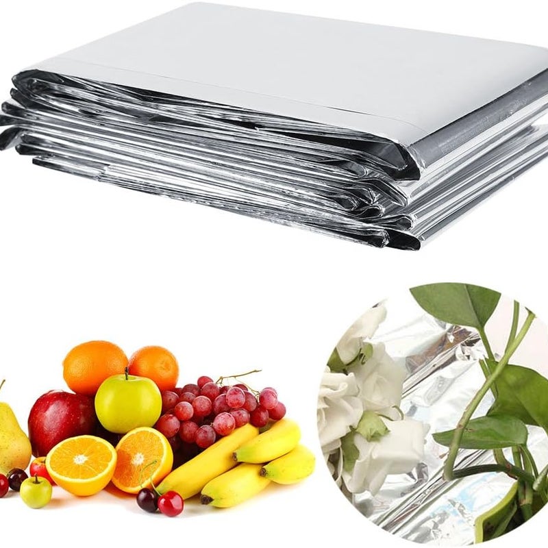 Folia odblaskowa do roślin, srebrna folia odblaskowa Mylar, skutecznie wspomaga wzrost roślin, hydroponiczna folia odblaskowa