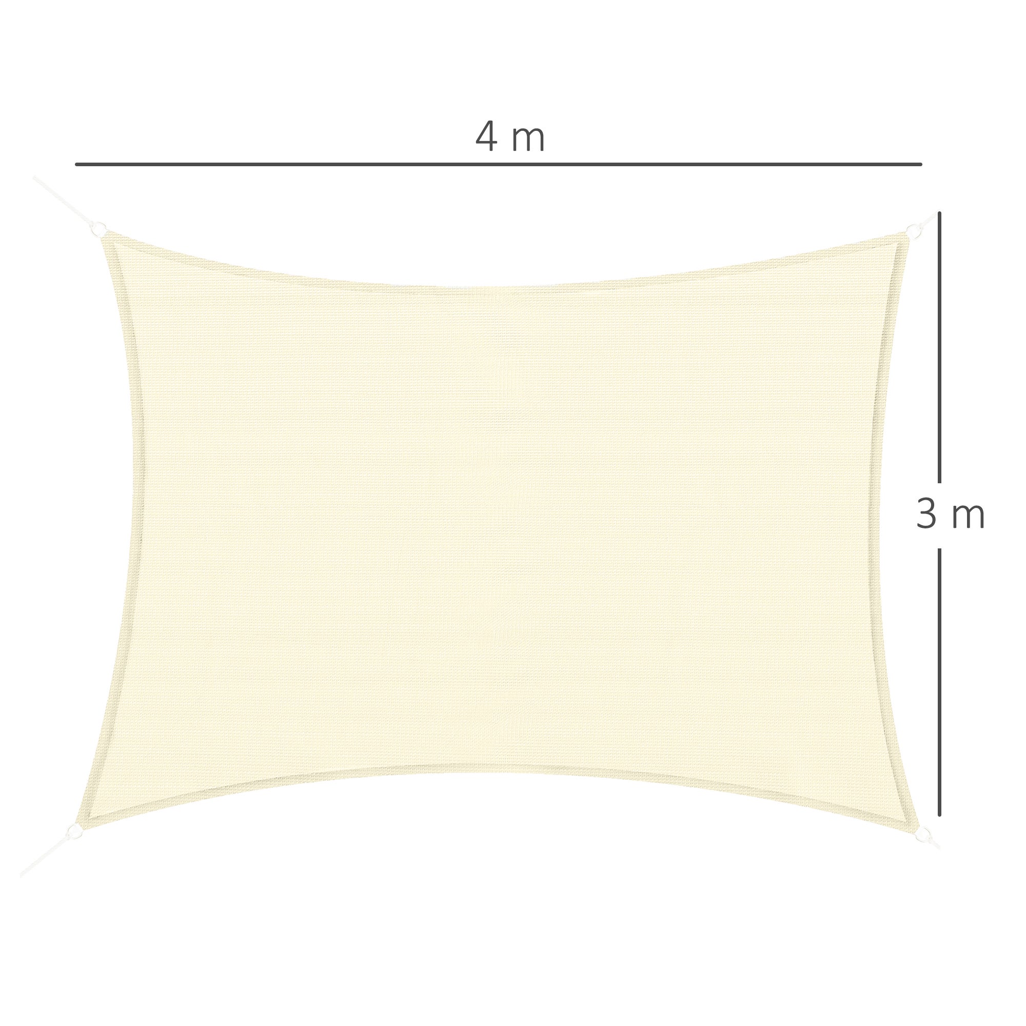 voile d'ombrage HDPE Outsunny - 3