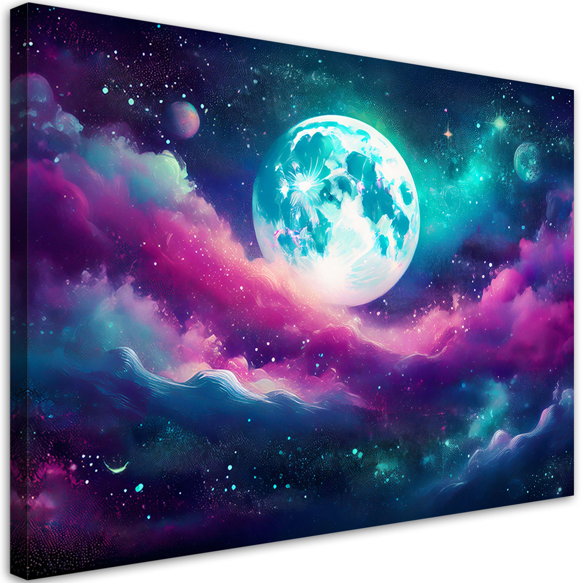 Obraz na płótnie, Kosmos Planety Chmury 120x80