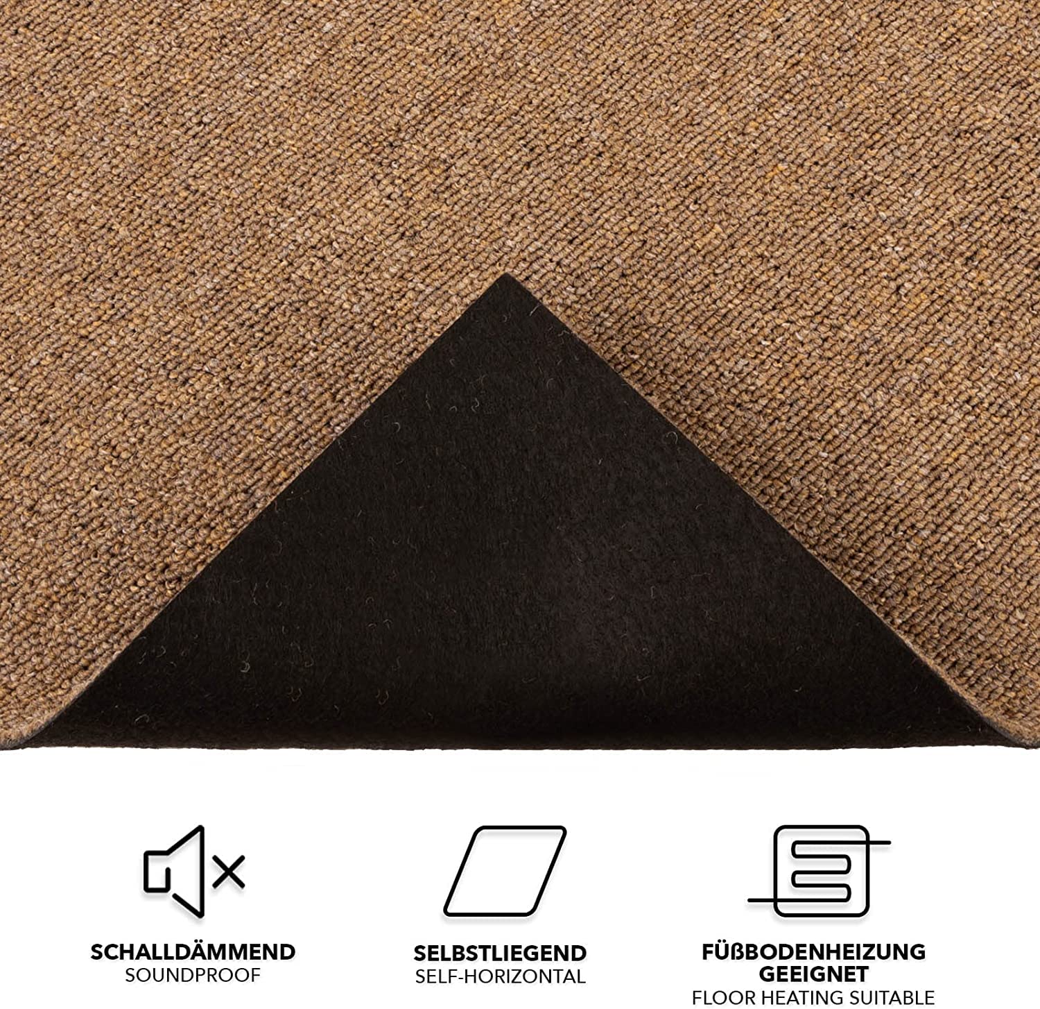 Dalles de moquette autoportantes Moscou, Beige 50 x 50 cm - 4