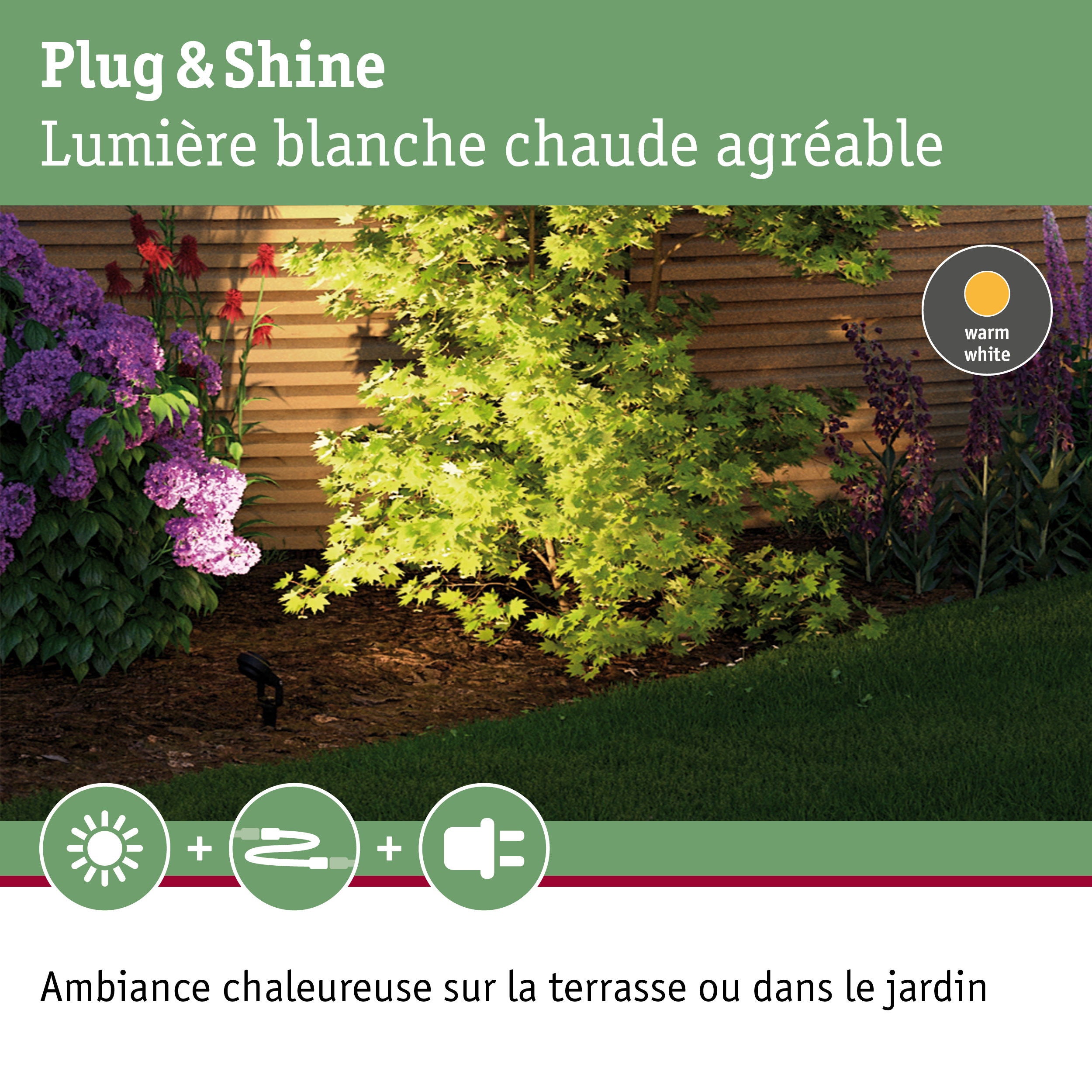 Kit Plug & Shine Projecteur de jardin LED Sting Kit de 6 IP67 rond 52mm 3000K 6x6,4W 6x270lm 230/24V Anthracite Aluminium - 6