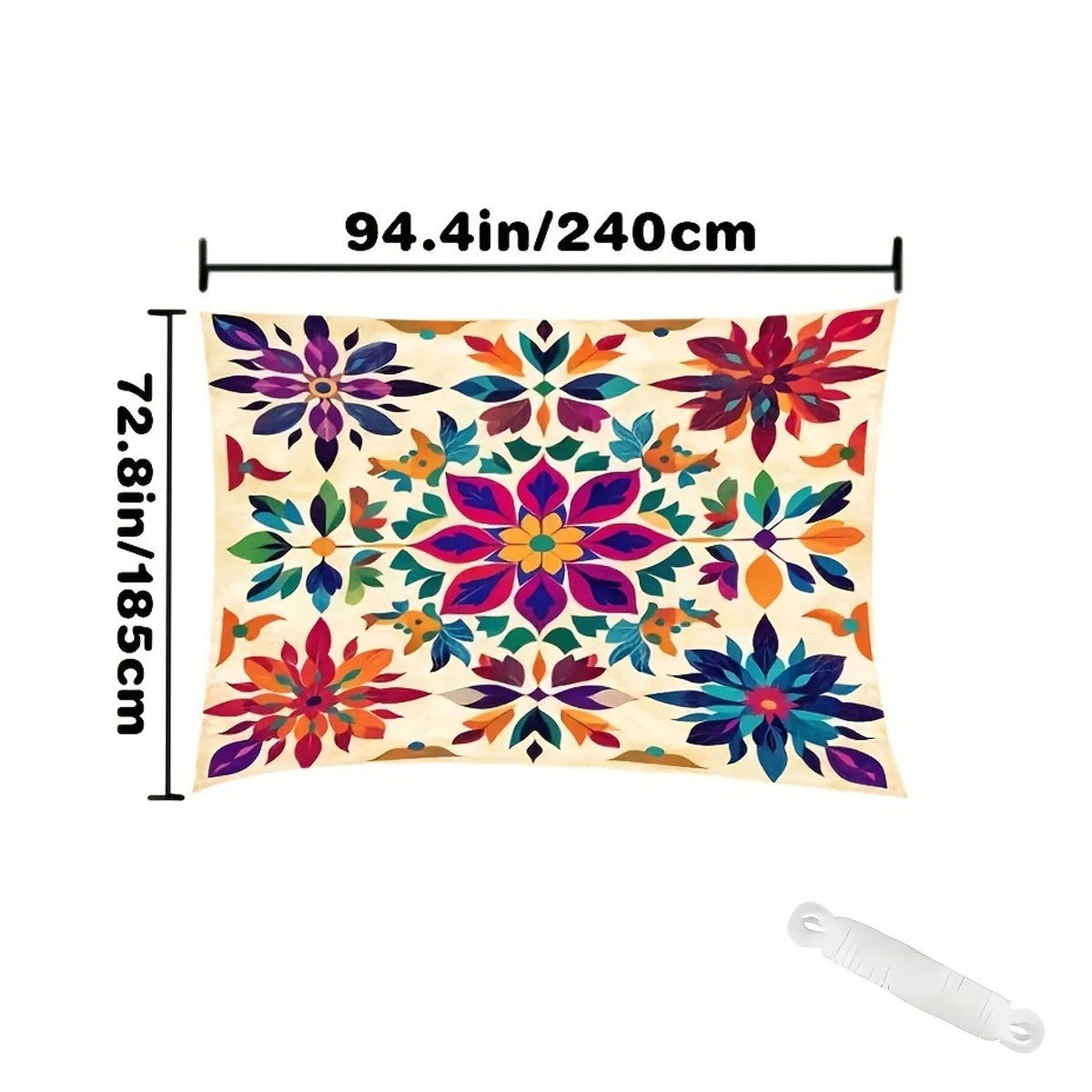 1PC Pare-soleil de camping et tapis de pique-nique — Couleurs vives, résistant aux UV — Idéal pour le jardin et les abords de piscine (240 x 185 cm) - 2