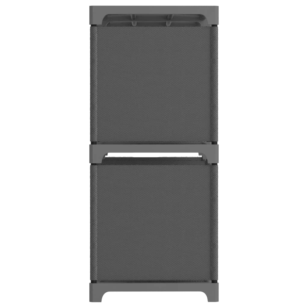 Maison Exclusive - Mobile per 4 Scatole a Cubo Grigio 69x30x72,5 cm in Tessuto - 3