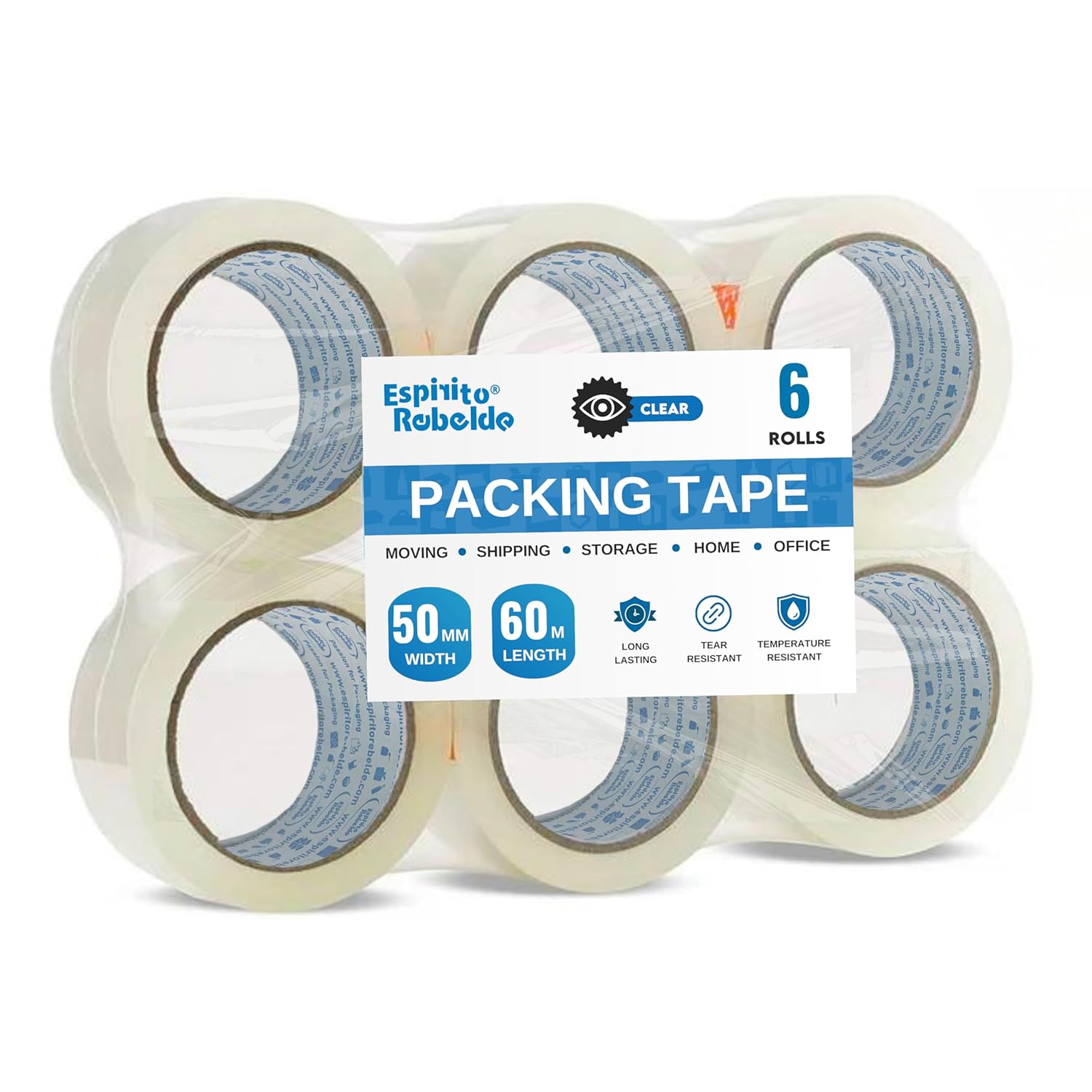 Tape Logic - Nastro adesivo per imballaggio, 7,5 cm x 55 m, spessore 2,2 mm, confezione da 24 rotoli per imballaggio, spedizione, spostamento e codifica colore