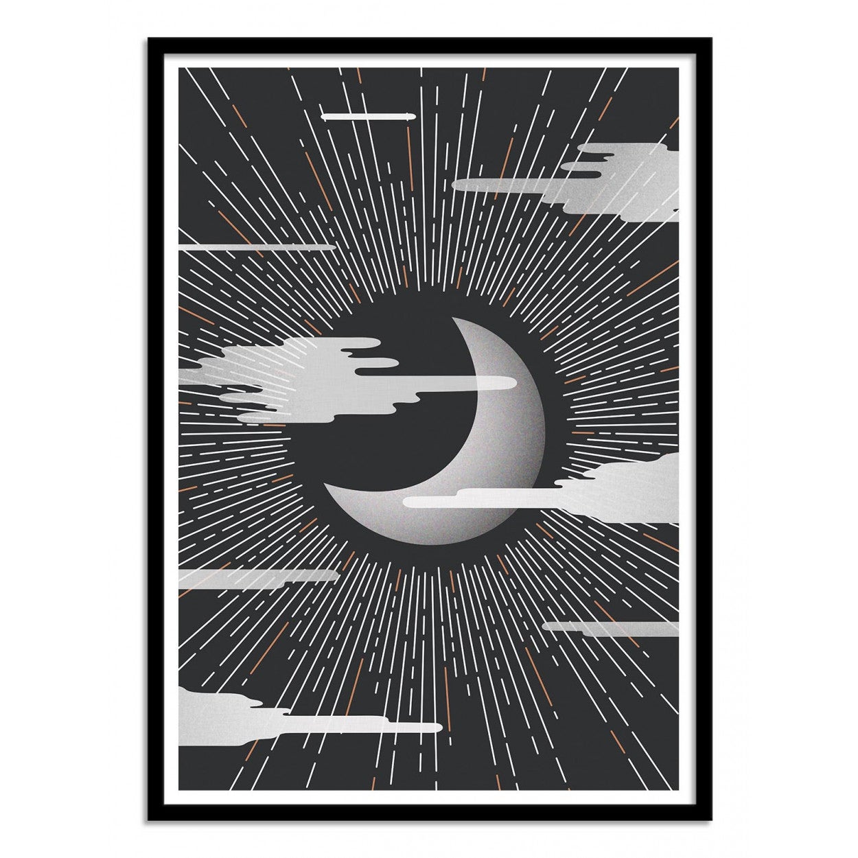 Art-Poster - The moon - Kookie Pixel - 30 x 40 cm - 2
