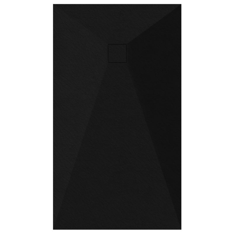 Brodzik STONE SEVANTE prostokątny 160x70 czarny z syfonem 1 szt.