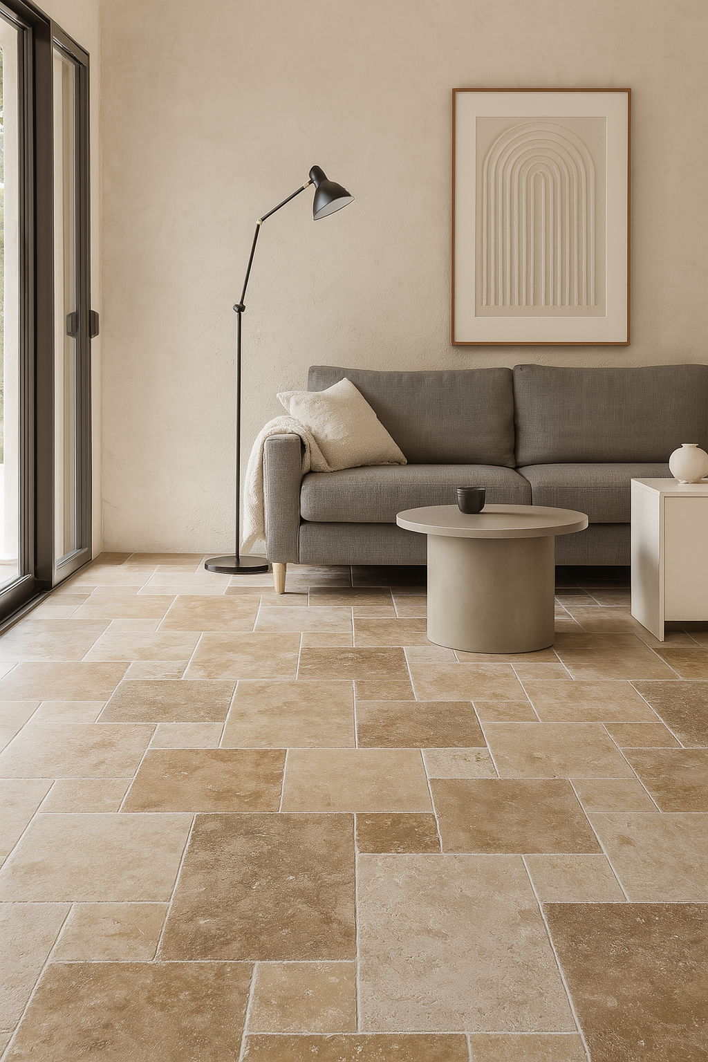 TRAVERTIN STANDARD MIX (1er choix mix), pierre naturelle, Opus 4 formats EP 1,2cm intérieur/exterieure(carton de 0,74m2) PATTOM LIVRAISON PREMIUM - 6