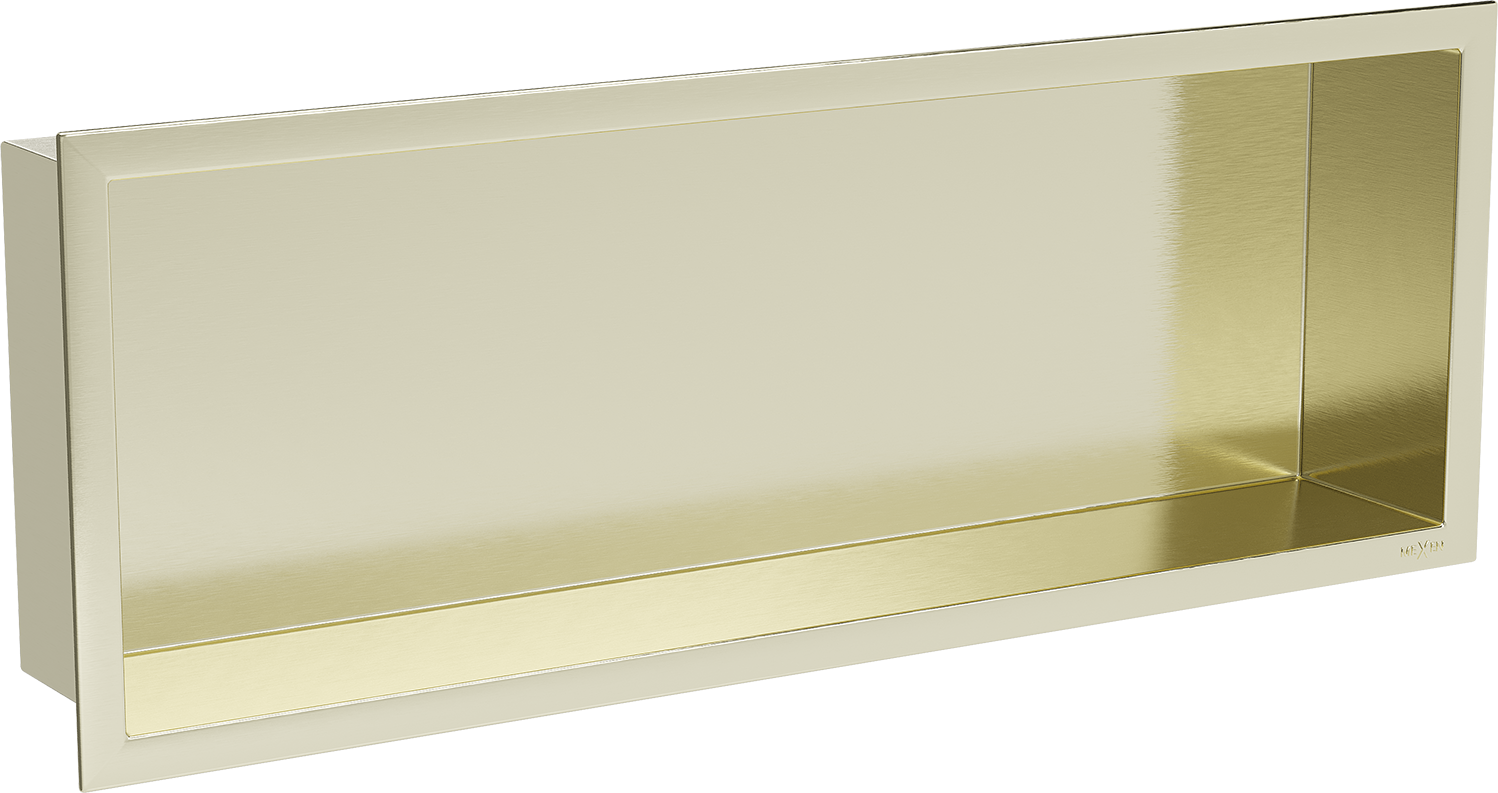Mexen X-Wall-R półka wnękowa z kołnierzem 60 x 20 cm, złota szczotkowana - 1950602010