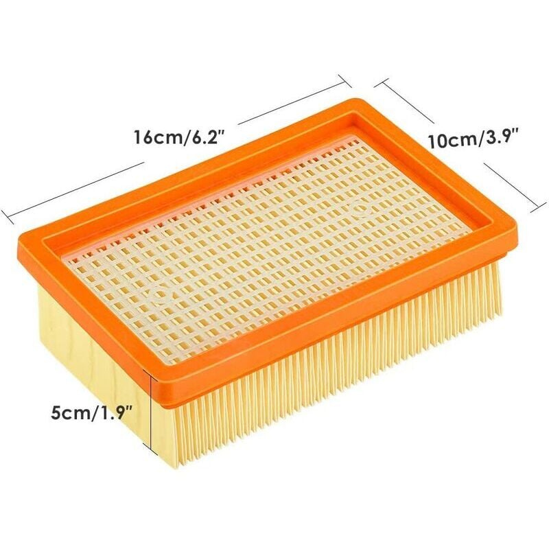 3 Pack remplacement plat plissés Filtre Karcher MV4 MV5 MV6 WD4 WD5 WD6, WD4P WD5P WD6P Aspirateur Wet-Dry - remplace 2,863-005,0 thsinde - 2